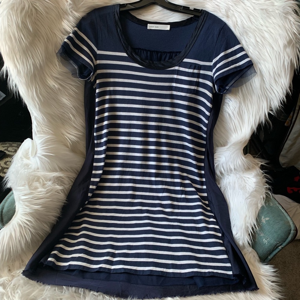 Sacai Luck Striped Combo Dress